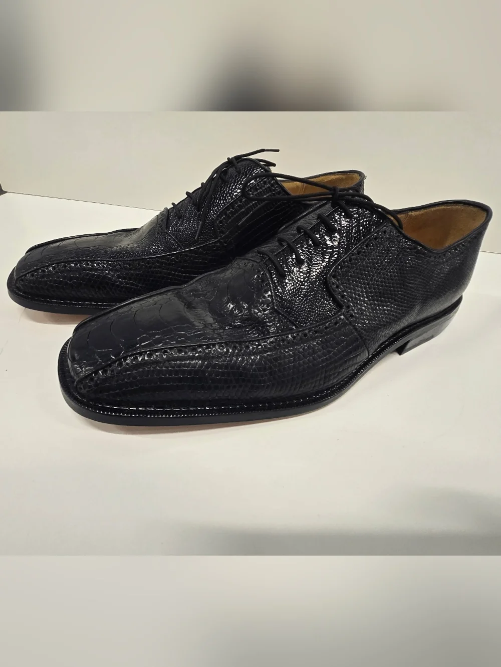 Belvedere Studio Genuine OSTRICH  Oxford Lace Up Shoes‎ SZ 10.5